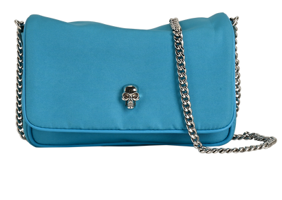 Skull Faille Crossbody, £250, Handbags, Blue, Nylon, Front view
